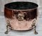 Antique Victorian Copper & Brass Log Cauldron, Image 1