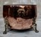 Antique Victorian Copper & Brass Log Cauldron 3