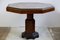 Art Deco Octagonal Marble and Wood Dining Table, 1920s, Image 1