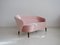 Danish Pink Velvet Sofa, 1940s 2