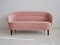 Danish Pink Velvet Sofa, 1940s, Image 1