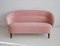 Danish Pink Velvet Sofa, 1940s 3