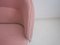 Sofá danés de terciopelo rosa, años 40, Imagen 8