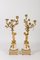 Antike Kerzenhalter aus vergoldeter Bronze & Marmor, 2er Set 1