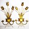 Mid-Century Tulip Sconces from Ferro Art, 1950s, Set of 2 1