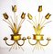 Chandeliers Tulipe Mid-Century de Ferro Art, 1950s, Set de 2 7