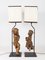 Antike Tischlampen aus geschnitztem Holz, 2er Set 5