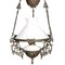 Antike italienische Deckenlampe aus Muranoglas & Bronze 2