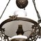 Antike italienische Deckenlampe aus Muranoglas & Bronze 3
