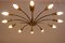 Lámpara de araña austriaca de latón, años 50, Imagen 7