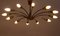 Lampada ad incasso Spider in ottone, Austria, anni '50, Immagine 8