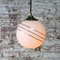 Mid-Century Opaline Glass and Brass Pendant Lamp, Image 7