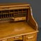 Antiker edwardianischer Schreibtisch aus Eiche mit Rolltür 2