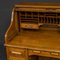 Antiker edwardianischer Schreibtisch aus Eiche mit Rolltür 14