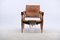 Vintage Leather Safari Chair by Wilhelm Kienzle for Wohnbedarf 3