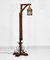 Oak, Copper & Stained Glass Floor Lamp, 1920s 10