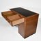 Art Deco Walnut & Leather Desk, 1930s 9