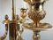 Lámpara de mesa francesa Bouillotte de bronce dorado de Chevillard, años 40, Imagen 11