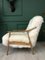 Art Déco Vintage Sessel mit weißem Schaffellbezug 5