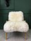 Vintage Art Deco White Sheepskin Armchair 4