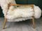 Vintage Art Deco White Sheepskin Armchair 12