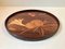 Vintage Danish Rosewood Serving Tray from Intarsia Ringe, 1960s 4