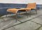 Vintage Scandinavian Rattan and Chromed Steel Lounge Chair and Ottoman Set, 1970s 2