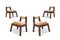 Italian Walnut Dining Chairs, 1950s, Set of 4, Image 1