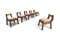 Italian Walnut Dining Chairs, 1950s, Set of 4, Image 3