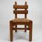 Mid-Century Brutalist Oak and Straw Dining Chairs, Set of 4 5