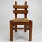 Mid-Century Brutalist Oak and Straw Dining Chairs, Set of 4, Image 5