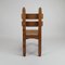 Mid-Century Brutalist Oak and Straw Dining Chairs, Set of 4, Image 3