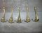 Vintage Art Nouveau Style Brass Coat Racks, 1970s, Set of 6 4