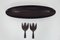 Danish Black Melanine Salad Set, 1960s, Set of 3 3