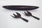 Danish Black Melanine Salad Set, 1960s, Set of 3, Image 2