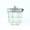 Industrial Metal and Glass Ceiling Lamp, 1950s 6