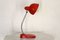 Vintage Red Table Lamp, 1950s 1