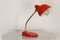 Vintage Red Table Lamp, 1950s 2