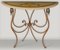Italian Beige & Rusty Color Marble and Wrought Iron Scagliola Art Console by Cupioli, Image 1
