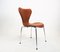 Cognac Leather Model 3107 Dining Chairs by Arne Jacobsen for Fritz Hansen, 1980s, Set of 12 5