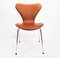 Cognac Leather Model 3107 Dining Chairs by Arne Jacobsen for Fritz Hansen, 1980s, Set of 12 1
