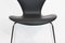 Black Leather Model 3107 Dining Chair by Arne Jacobsen for Fritz Hansen, 1980s 6
