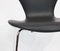 Model 3107 Dining Chair in Black Leather by Arne Jacobsen for Fritz Hansen, 1980s 5