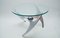 Italian Steel and Glass Adjustable Coffee Table by L. Campanini for Cama, 1970s, Image 1