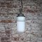 Mid-Century French Porcelain and Opaline Glass Ceiling Lamp 4