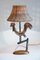 Lámpara de mesa en forma de pájaro de hierro forjado, años 40, Imagen 2