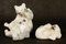 Danish Porcelain Polar Bear Cubs Figurines by Knud Kyhn for Royal Copenhagen, 1963, Set of 2 1