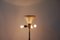 Lámpara de pie de madera, latón y mármol, años 50, Imagen 11