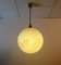 Mid-Century Bubble Glass & Brass Ceiling Lamp from Doria Leuchten 3