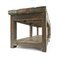 Mesa de comedor de madera patinada, años 40, Imagen 3